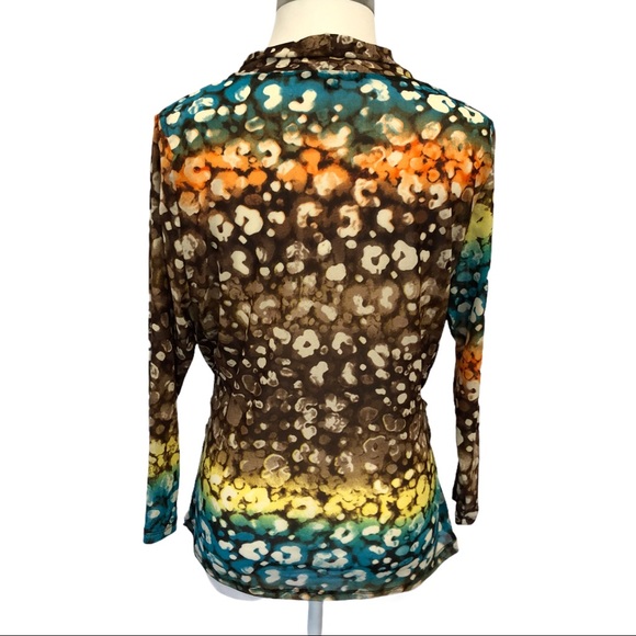 Juliette Gathered V Neck Blouse w/ Tie Waist - Picture 4 of 7